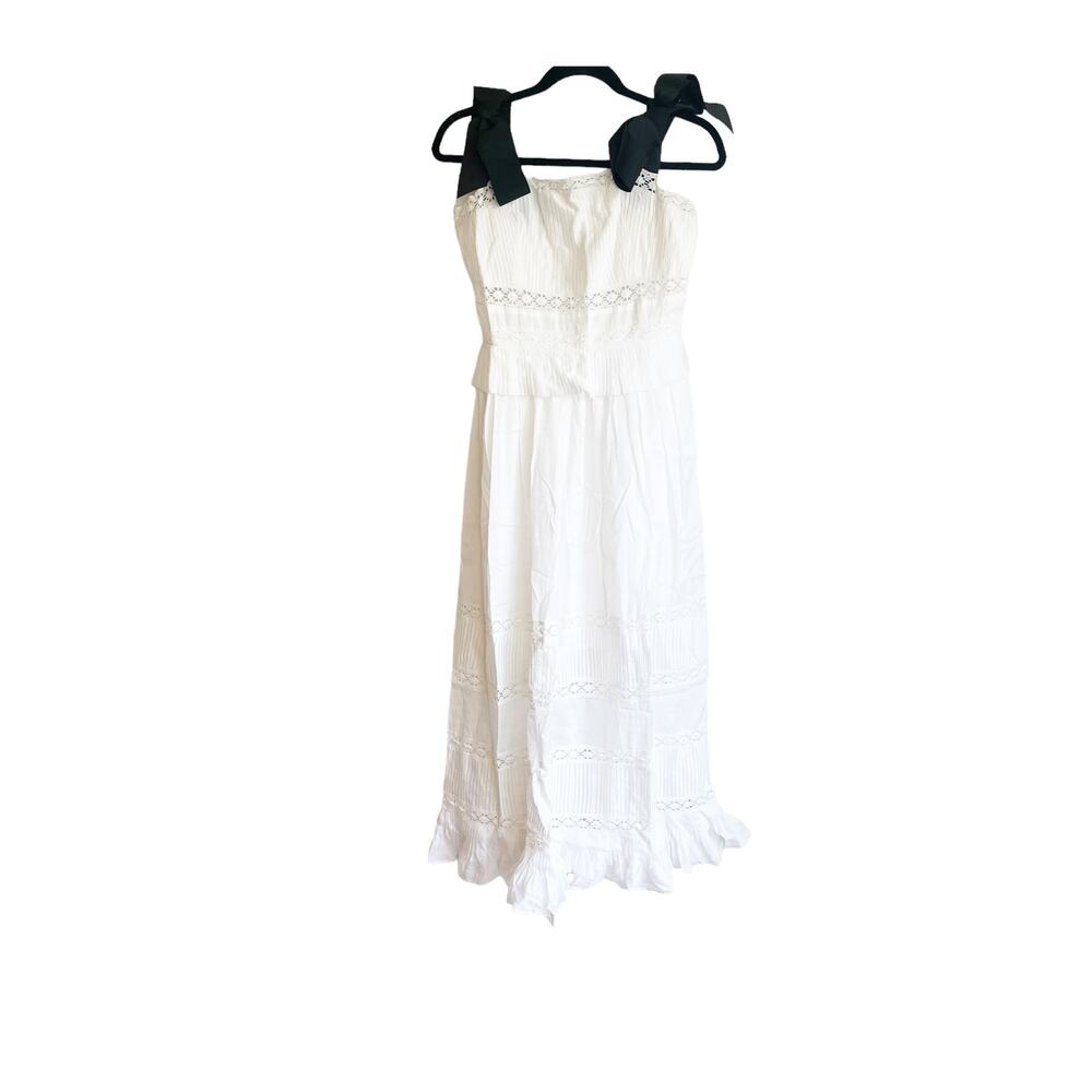 Ted Baker London Promis Eyelet Inset White Midi Dress Size 2 / US Size Small NWT - Picture 6 of 13
